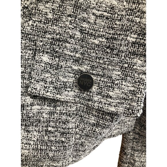 Madden NYC Womens Tweed Cropped Blazer Jacket Size S - Picture 3 of 13